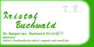 kristof buchwald business card